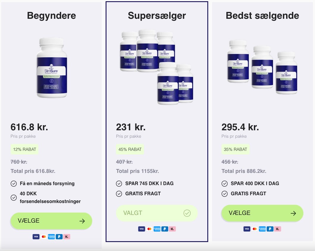SlimSure kapsler Danmark