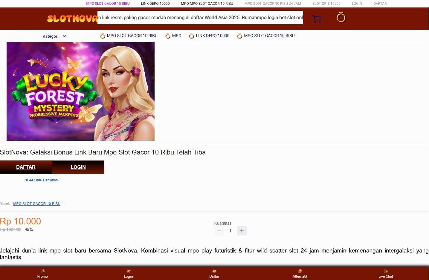 Link Slot Gacor 10 Ribu Bonus Baru Telah Tiba | Mesinmpo - 楽天ブログ