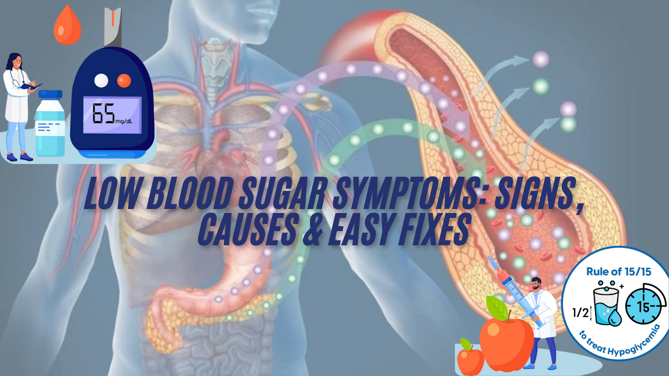 Low Blood Sugar Symptoms: Signs, Causes & Easy Fixes