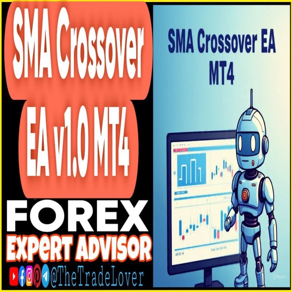 SMA Crossover EA v1.0 MQ4 Source Code (Works on Build 1441+) | Forex Robot | MT4 Expert Advisor - The Trade Lovers