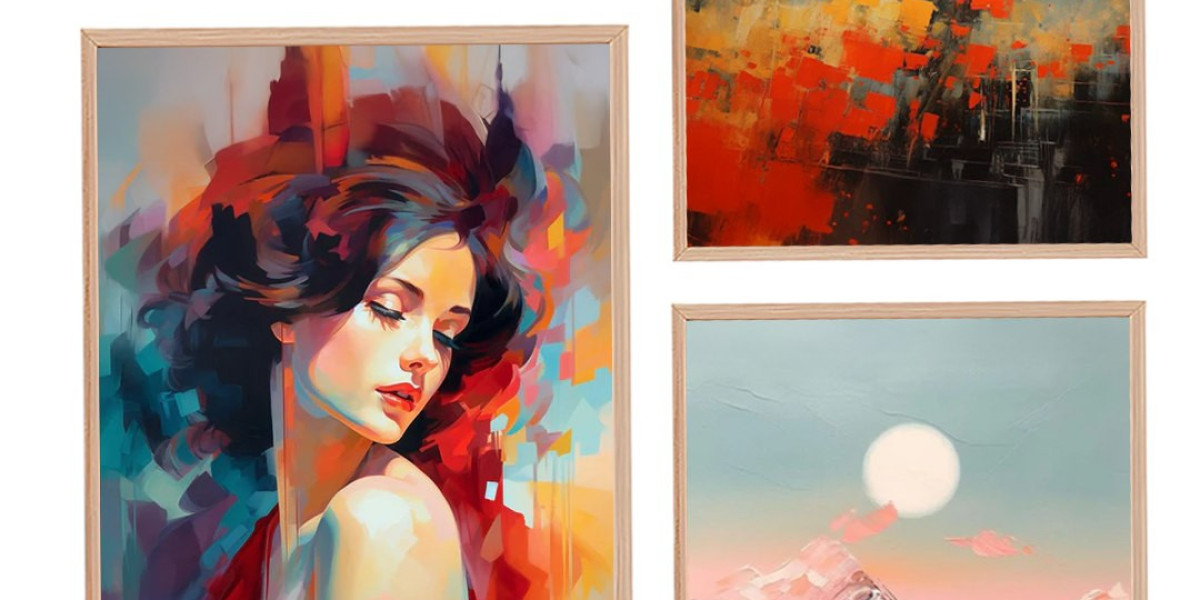 Woman Abstract Painting: Feminine Expression and Beauty of Abstract Woman Face Painting.